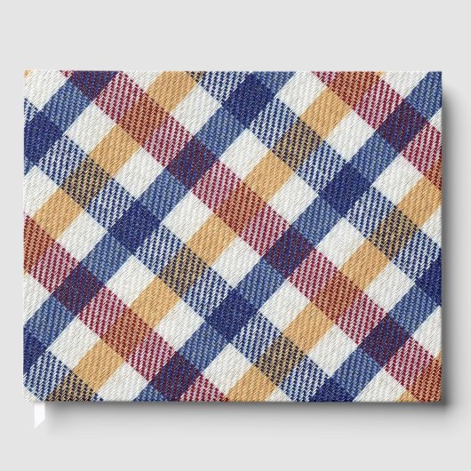 Meerkleurig Tartanpatroon Gastenboek (Voorkant)