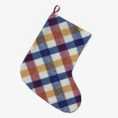 Meerkleurig Tartanpatroon Grote Kerstsok (Voorkant (Hangend))