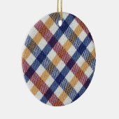Meerkleurig Tartanpatroon Keramisch Ornament (Rechts)