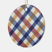 Meerkleurig Tartanpatroon Keramisch Ornament (Links)