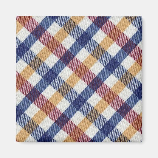 Meerkleurig Tartanpatroon Magneet (Voorkant)