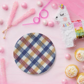 Meerkleurig Tartanpatroon Papieren Bordje (Feest)