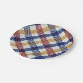 Meerkleurig Tartanpatroon Papieren Bordje (Gekanteld)