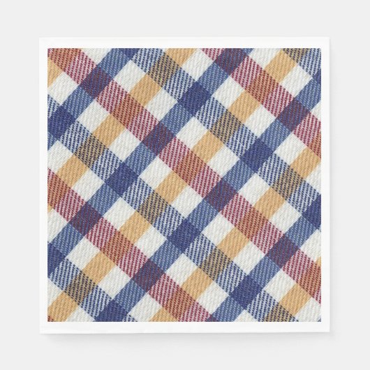 Meerkleurig Tartanpatroon Servet (Voorkant)