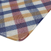Meerkleurig Tartanpatroon Snijplank (Hoek)