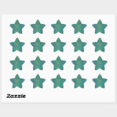 Meerkleurig Turquoise Abstract Damast Ster Sticker (Vel)