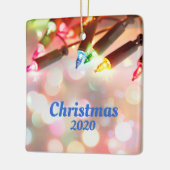 Meerkleurig Twinkle Light, kerst 2020 Keramisch Ornament (Links)