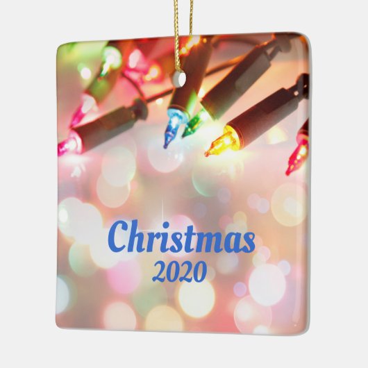 Meerkleurig Twinkle Light, kerst 2020 Keramisch Ornament (Links)
