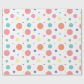 Meerkleurig verstrooid polka dot wrapping papier (Vlak)