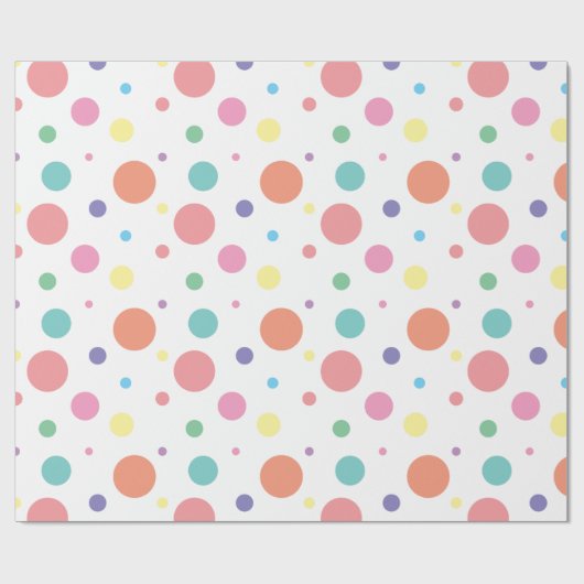 Meerkleurig verstrooid polka dot wrapping papier (Vlak)