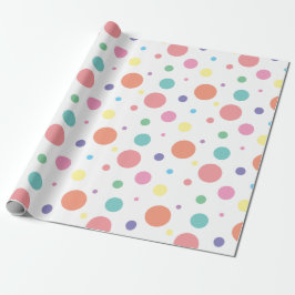Meerkleurig verstrooid polka dot wrapping papier