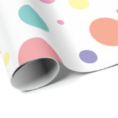 Meerkleurig verstrooid polka dot wrapping papier (Rol Hoek)