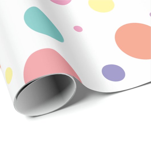 Meerkleurig verstrooid polka dot wrapping papier (Rol Hoek)