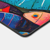 Meerkleurig vispatroon bureaumat (Hoek)