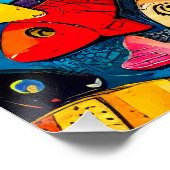 Meerkleurig vispatroon perfect poster (Hoek)