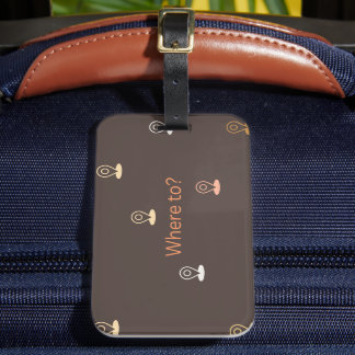 Meerkleurig Waar te? bij u zijn hier pictogrammen Bagagelabel