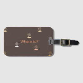 Meerkleurig Waar te? bij u zijn hier pictogrammen Bagagelabel