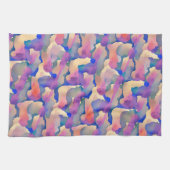 Meerkleurig Waterverf Patroon - Keukenhanddoek (Horizontaal)