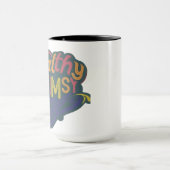 Meerkleurig "wealthy Whimsy" letterontwerp Mok (Midden)
