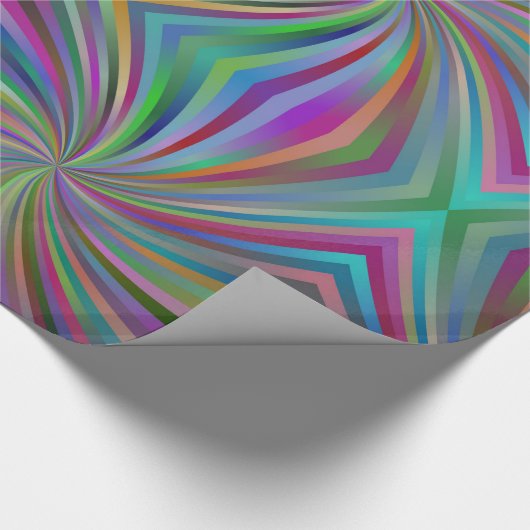 Meerkleurig wervelpatroon cadeaupapier (Hoek)