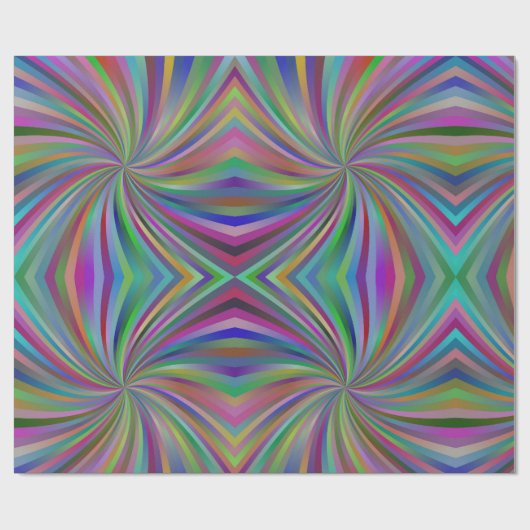 Meerkleurig wervelpatroon cadeaupapier (Vlak)