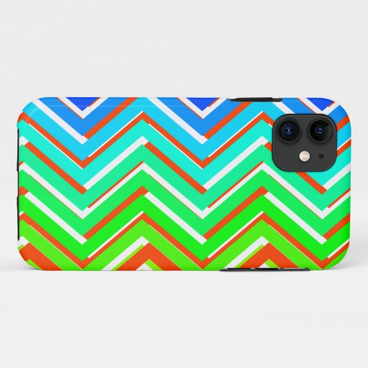 Meerkleurig zigzag Case-Mate iPhone case (Achterkant (horizontaal))