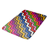 Meerkleurig Zigzag Chevron Zwart Design Badmat (Gekanteld)