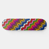 Meerkleurig Zigzag Chevron Zwart Design Persoonlijk Skateboard (Horizontaal)
