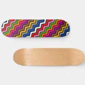 Meerkleurig Zigzag Chevron Zwart Design Persoonlijk Skateboard (Horizontaal)
