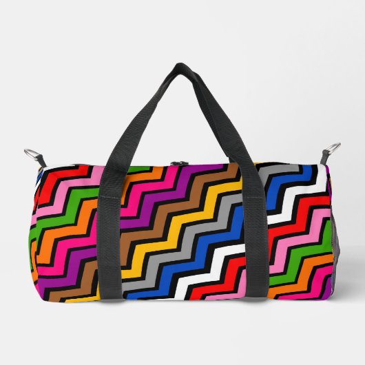 Meerkleurig Zigzag Chevron Zwart Design Plunjezak (Voorkant)