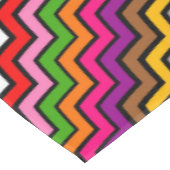 Meerkleurig Zigzag Chevron Zwart Design Tafelkleed (Gekanteld)