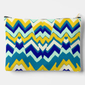 Meerkleurig zigzagpatroon make-up accessoire zakje etui (Achterkant)