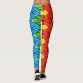 Meerkleurig zigzagpatroon "Ratti_Creative_Arts" L Leggings (Achterkant)