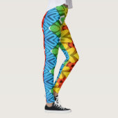 Meerkleurig zigzagpatroon "Ratti_Creative_Arts" L Leggings (Rechts)