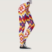 Meerkleurig zigzagpatroon "Ratti_Creative_Arts" Leggings (Rechts)