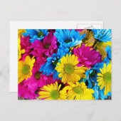 Meerkleurig Zonnebloem Briefkaart (Voorkant / Achterkant)