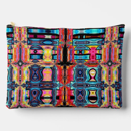 Meerkleurige Abstracte Accessoirezak Etui (Voorkant)