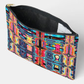 Meerkleurige Abstracte Accessoirezak Etui (Open)