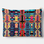 Meerkleurige Abstracte Accessoirezak Etui (Achterkant)