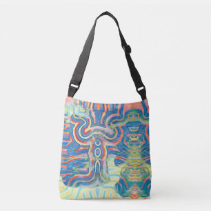 Meerkleurige Abstracte Crossbody Bag Tas