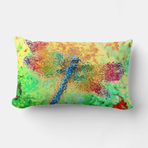 Meerkleurige Abstracte dragonfly Kussen