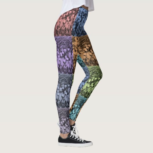 Meerkleurige Abstracte Floral-Leggings Leggings (Rechts)