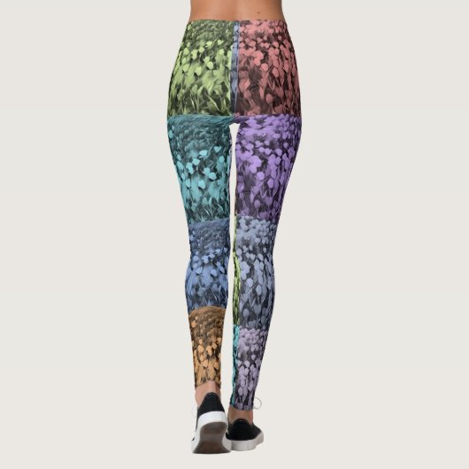 Meerkleurige Abstracte Floral-Leggings Leggings (Achterkant)