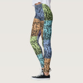 Meerkleurige Abstracte Floral-Leggings Leggings (Links)