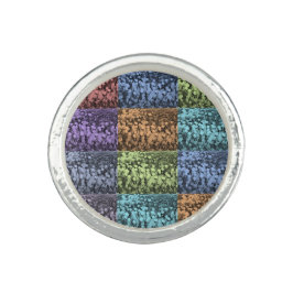 Meerkleurige Abstracte Floral Photo Ring