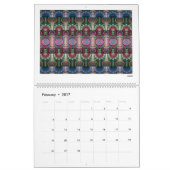 Meerkleurige Abstracte fractals 2026 Kalender (Feb 2017)