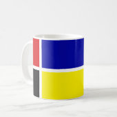 Meerkleurige Abstracte geometrische vorm Koffiemok (Voorkant links)