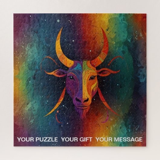 Meerkleurige Abstracte hemeldierenriem Legpuzzel (Verticaal)