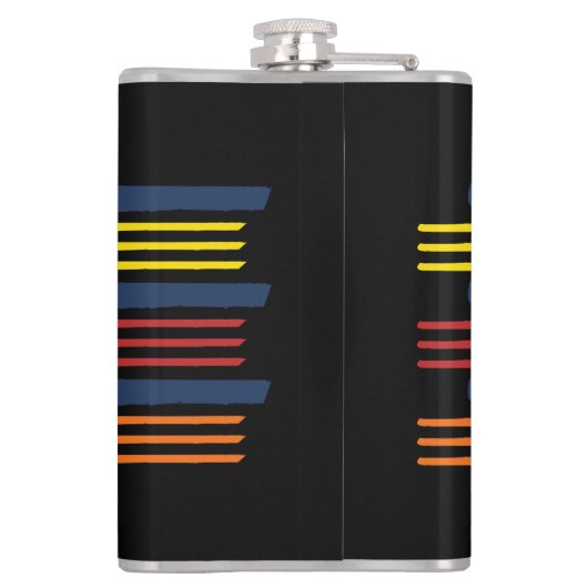 Meerkleurige Abstracte kolf Heupfles (Achterkant)