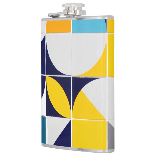 Meerkleurige Abstracte kolf Heupfles (Links)